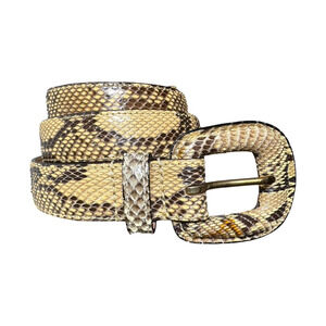 WCM New York Women Belt Genuine Python Snake Skin Vintage USA Size L
